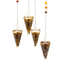 Orgonite Power Chakra Pendulum - Ochi de tigru