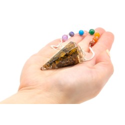 Orgonite Power Chakra Pendule - Oeil de Tigre