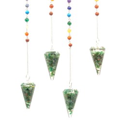 Orgonite Power Chakra Pendulum - Aventurine berdea