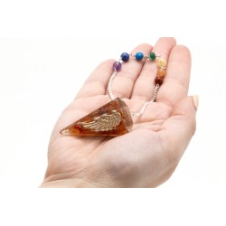 Orgonite Power Chakra Pendulum - Angel Wing