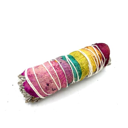 Atado de Hierba - 7 Chakras Salvia de Pétalos de Rosa 10 cm