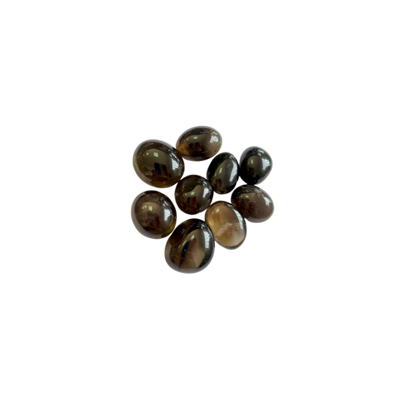 L Tumble Stones - Smoky Quartz - 24 unitate-AFRICAN Tumbled Gemstones-HOSTENATURA