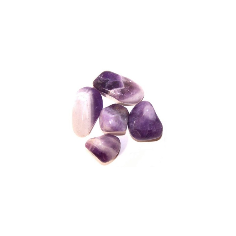 Amethyst with L bands (Class B)-AFRICAN TUMBLED GEMSTONES-HOSTENATURA