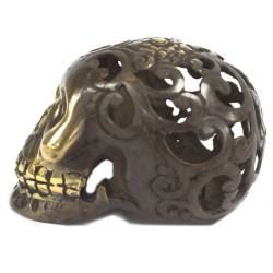 Vintage brass skull - Lrg