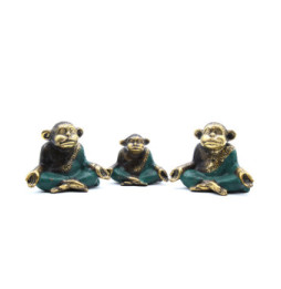 Conjunto de 3 - Familia de monos de yoga (tamaños distintos)