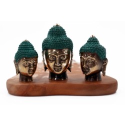 Lot de 3 - Têtes de Bouddha (différentes tailles)