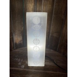 Candeeiro Bloco Selenite 25cm - Candeeiro Chakra