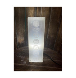 Lámpara Bloque Selenita 25cm - Lámpara Chakra