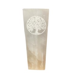 Selenite Block Lamp 25cm - Tree of Life