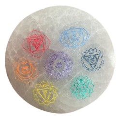 Kleine oplaadplaat 8cm - Chakra Design - kleur