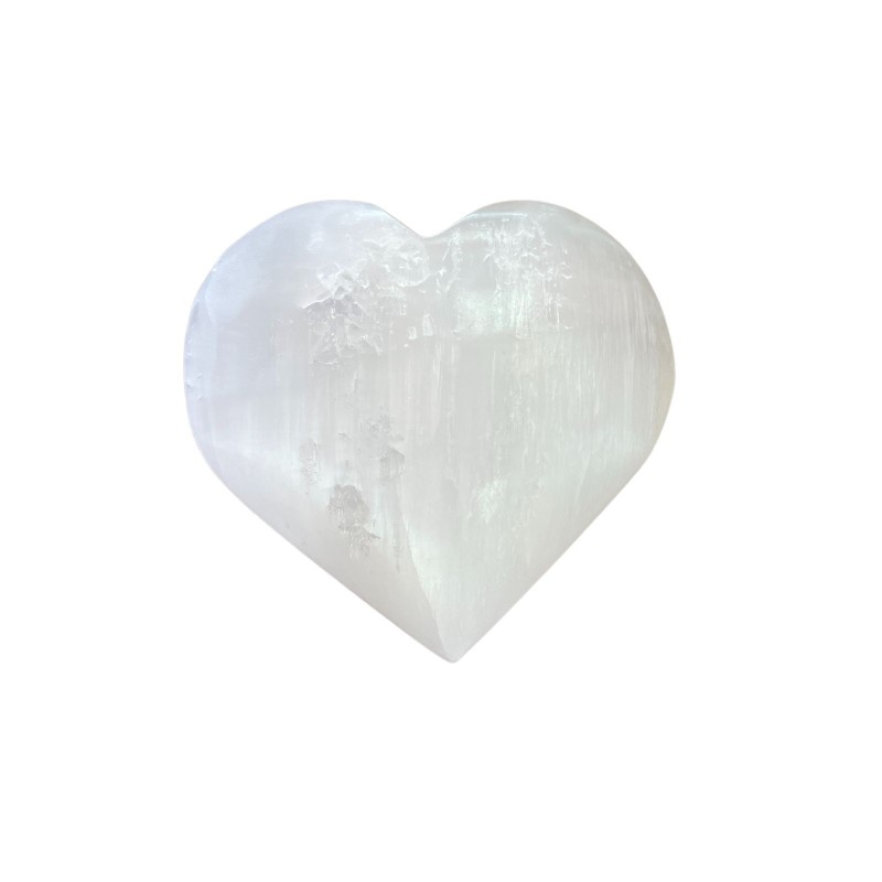 Cuore di selenite - 7-8 cm-BACCHETTE DI SELENITE-HOSTENATURA