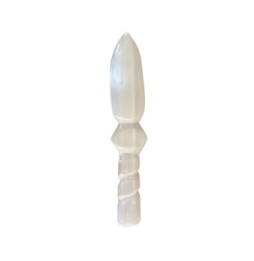 Cuchillo Ritual Selenite Lrg - Espiral (25cm)