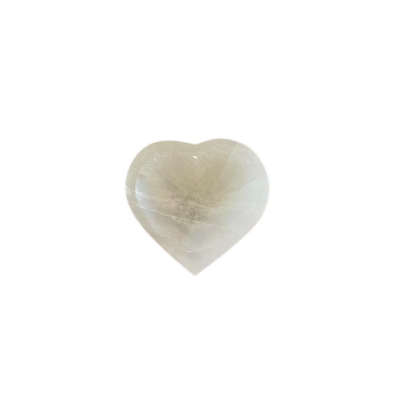 Bol de corazón de selenita - 10 cm-COLORES DE SELENITE-HOSTENATURA