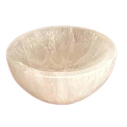 Round selenite bowl - 8cm