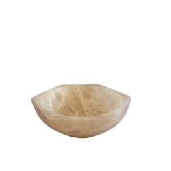 Hexagonal selenite bowl - 15cm