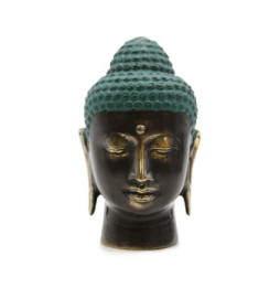 Large Antique Brass Buddha Head