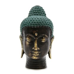 Small antique Buddha head made of brass - 8x4cm