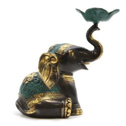 Bougeoir éléphant moyen / Encens - 11x6.5x11cm