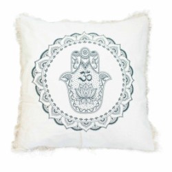 Hamsa Mandala Coussin - 45x45cm - vert