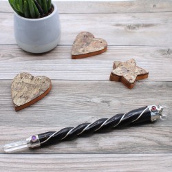 Chakra Wand with Angel - Gold Crystal