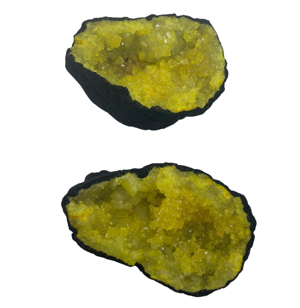 Geodas de calcita coloreada - Piedra Negra - Amarillo