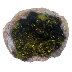 Geode de calcit colorate - piatră naturală - roz și auriu