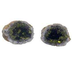 Geodi di calcite colorati - Pietra naturale - Viola e oro