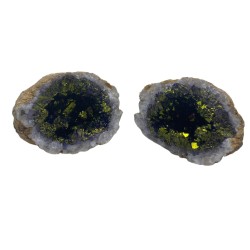 Geodi di calcite colorati - Pietra naturale - Viola e oro