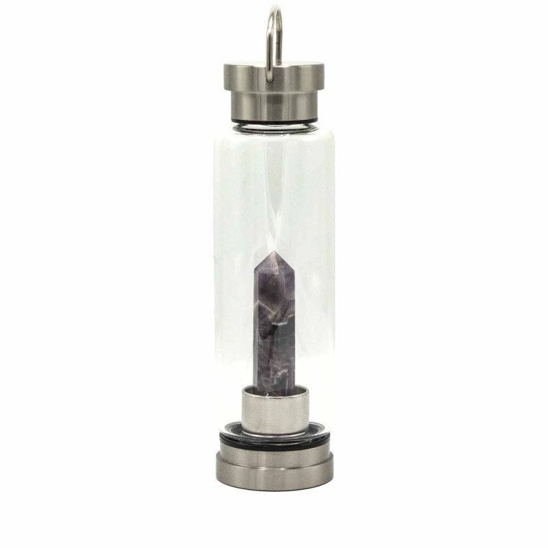 Mineral in der Flasche - Entspannender Amethyst - Obelisk-MINERALIEN IN EINER FLASCHE-HOSTENATURA