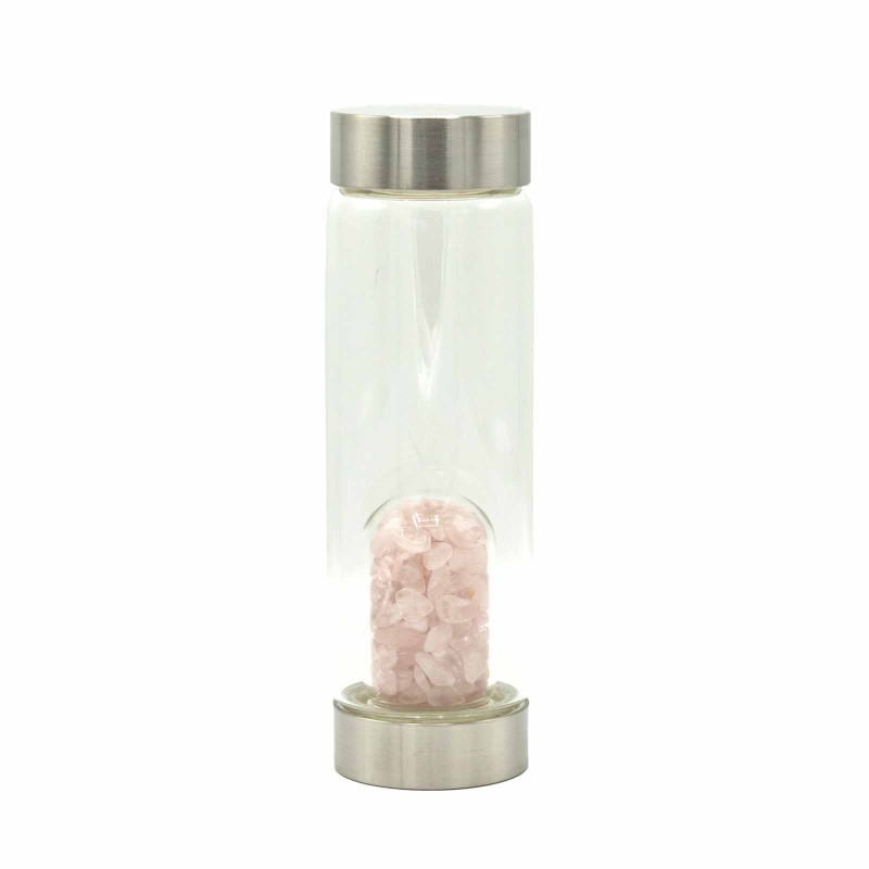 Mineral in Bottle - Rejuvenating Rose Quartz - Fragments-MINERALS IN A BOTTLE-HOSTENATURA