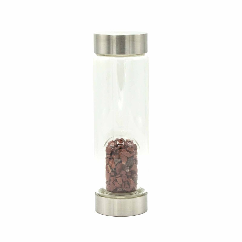 Mineral in Bottle - Invigorating Red Jasper - Fragments-MINERALS IN A BOTTLE-HOSTENATURA