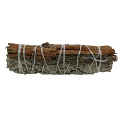 Bundle of White Sage, Cedar and Cinnamon Smudge Made in Mexico - Bundle of Grass 10cm