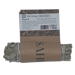 Weißer Salbei-, Zedern- und Zimt-Bündel Smudge Made in Mexico - Gras Bundle 10cm