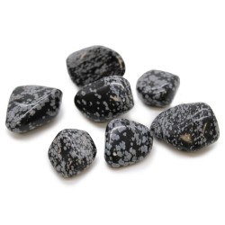 Pedras naturais XL - Obsidiana nevada - 1 unidade