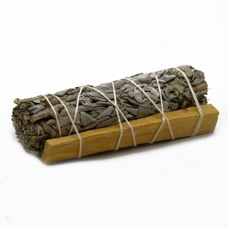 Bündel Gras - Weißer Salbei und Palo Santo 10 cm-KRÄUTERSTICKS-HOSTENATURA