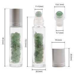 Gemstone Essential Oil Roller Bottle - Sodalite - Silver Cap