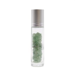 Gemstone Essential Oil Roller Botila - Aventurine - Zilarrezko Tapa