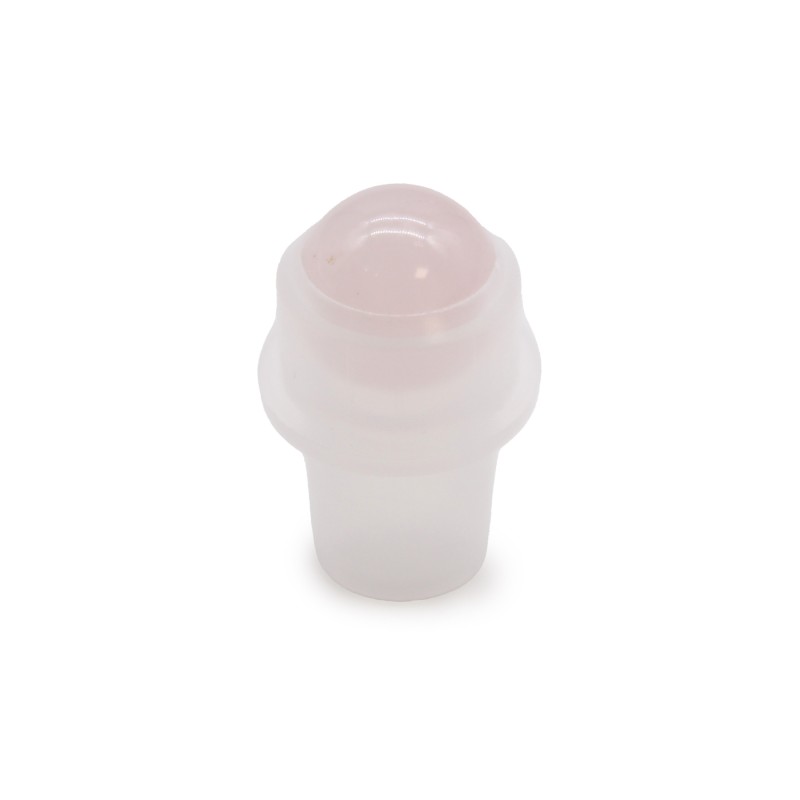 Gemstone Roller Tip for 5ml Bottle - Rose Quartz-ROLL-ON BOTTLES WITH GEMS-HOSTENATURA