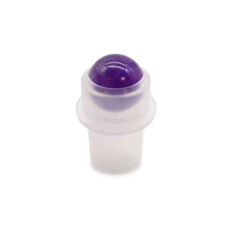 Gemstone roller tip for 5 ml bottle - Amethyst-ROLL-ON BOTTLES WITH GEMS-HOSTENATURA