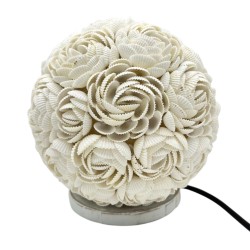 Lampada Boho conchiglia di mare - Palloncino rosa - 15 cm