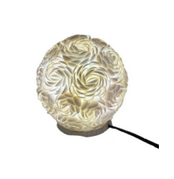 Lámpara Boho Sea Shell - Globo Rosa - 15cm