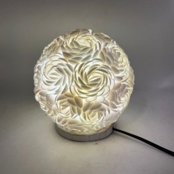 Lampe coquillage boho - Ballon rose - 15cm