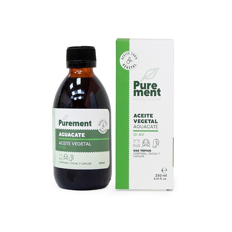 ACEITE VEGETAL DE AGUACATE PUREMENTO 250ML-ACEITES VEXETAIS-HOSTENATURA