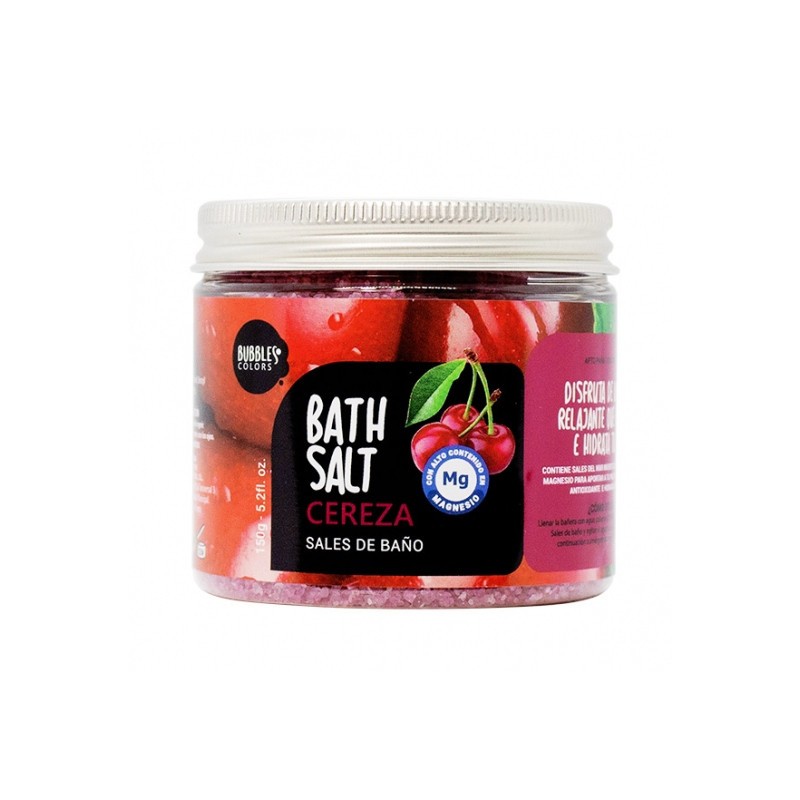 BAIN DE LA MER MORTE SELS POT 150GRS CERISE BULLES & COULEURS-SELS DE BAIN EN FLACONS-HOSTENATURA