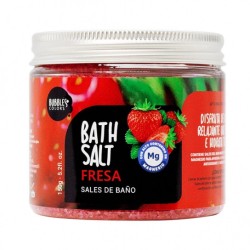 DEAD SEA BATH SALTS JAR 150GRS STRAWBERRY BUBBLES & COLORS