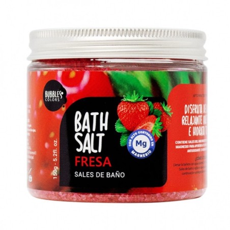 TARRO SALES DE BAÑO MAR MUERTO 150GRS FRESA BUBBLES & COLORS