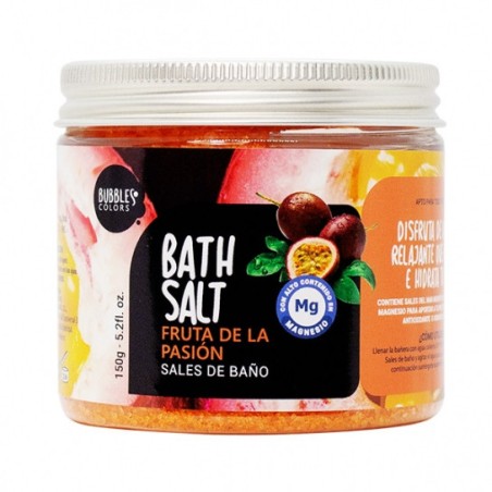 TARRO SALES DE BAÑO MAR MUERTO 150GRS FRUTA DE LA PASION BUBBLES & COLORS