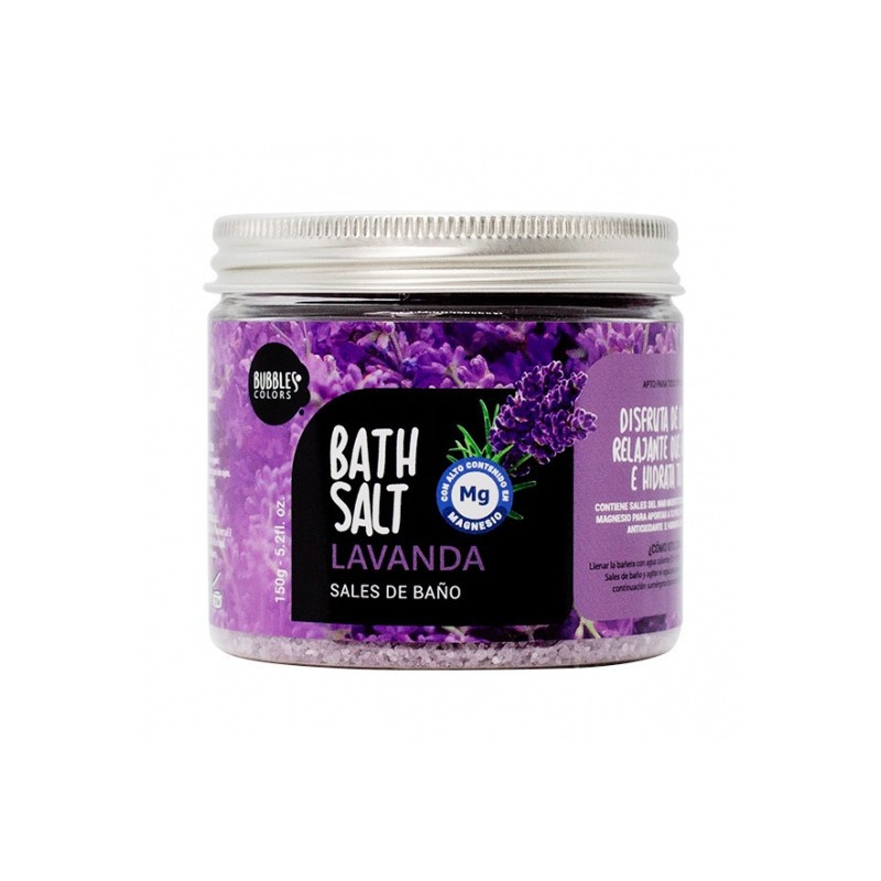 BAIN DE LA MER MORTE SELS POT 150GRS LAVANDE BULLES & COULEURS-SELS DE BAIN EN FLACONS-HOSTENATURA