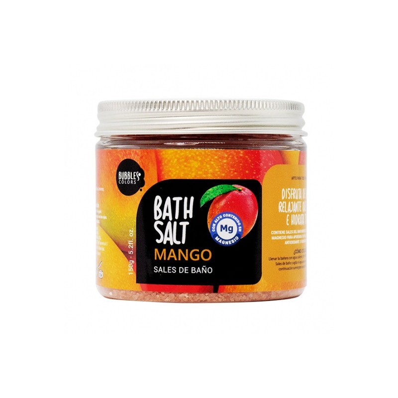 SALI DA BAGNO DEL MAR MORTO VASO 150GR BOLLE DI MANGO E COLORI-SALI DA BAGNO IN FIALE-HOSTENATURA