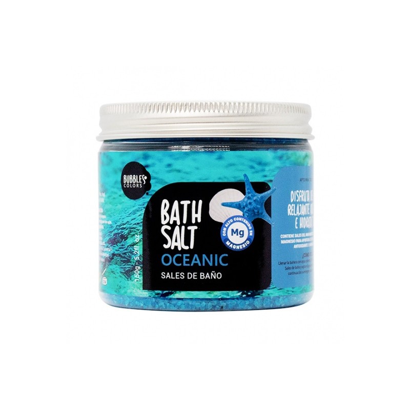 SALI DA BAGNO DEL MAR MORTO VASO 150GR BOLLE OCEANICHE E COLORI-SALI DA BAGNO IN FIALE-HOSTENATURA